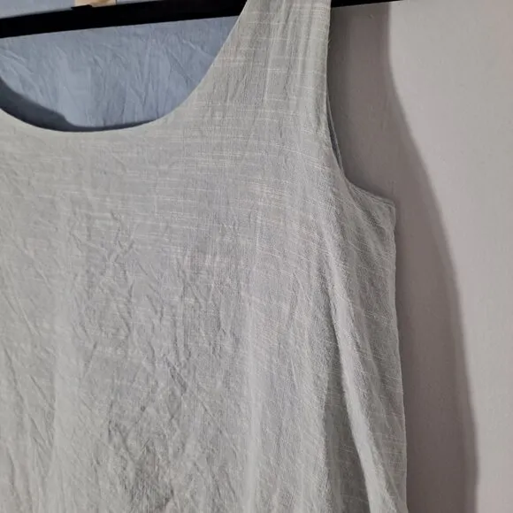 Noemiah Sleeveless Boho Tank Dress Boho Textured High Low Art Ruffle