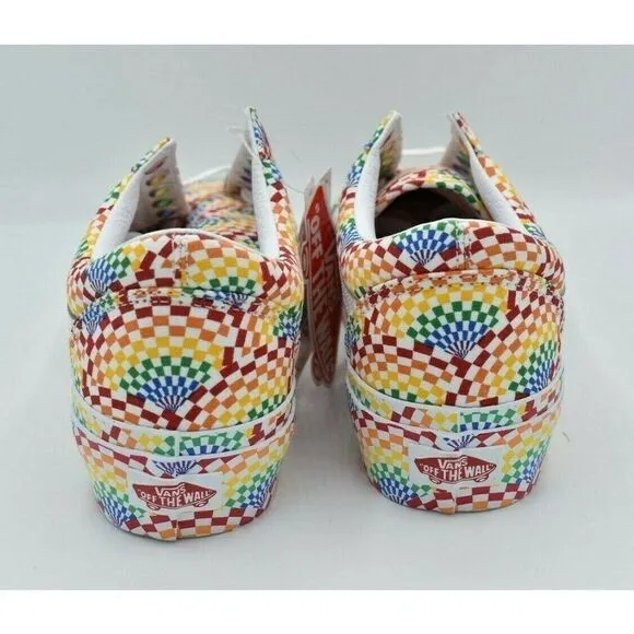 NWB Vans Womens Size 9.5 Old Skool Pride Multicolor Platform Sneakers Shoes