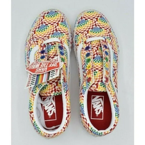 NWB Vans Womens Size 9.5 Old Skool Pride Multicolor Platform Sneakers Shoes