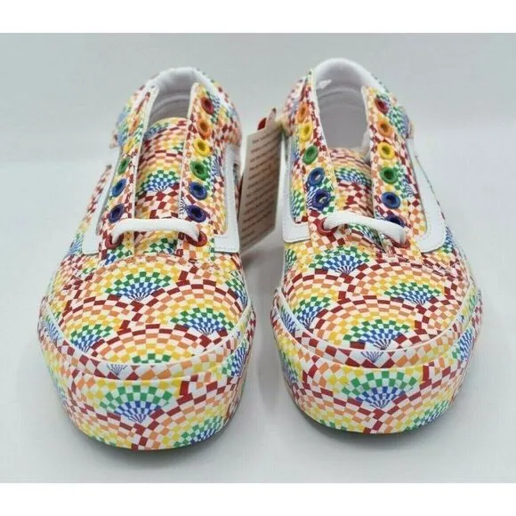 NWB Vans Womens Size 9.5 Old Skool Pride Multicolor Platform Sneakers Shoes