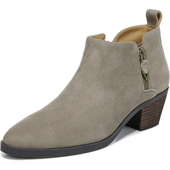 NWOB $169 Waterproof Vionic Cecily Suede Bootie - Stone -