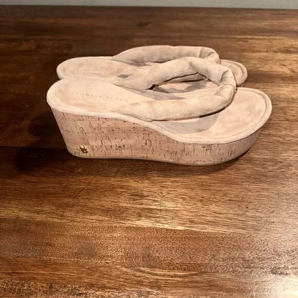 NWOB Veronica Beard Geno Cork Wedge Sandals