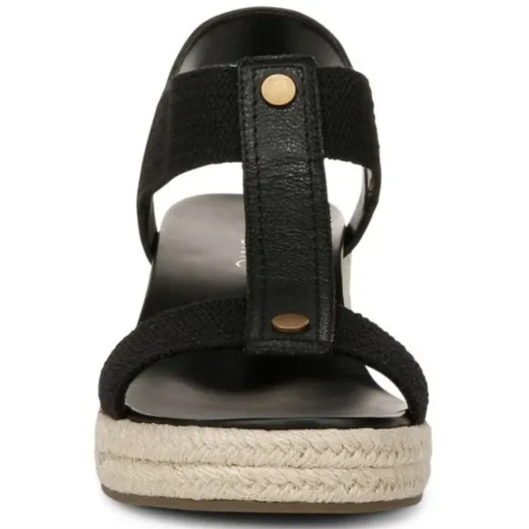 NWOB VIONIC Calera Black Wedge Shoes Sandals 6