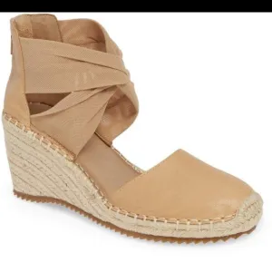 NWOB/NWOT Eileen Fisher Wallis Leather Wedge Espadrille Sandals Size 10