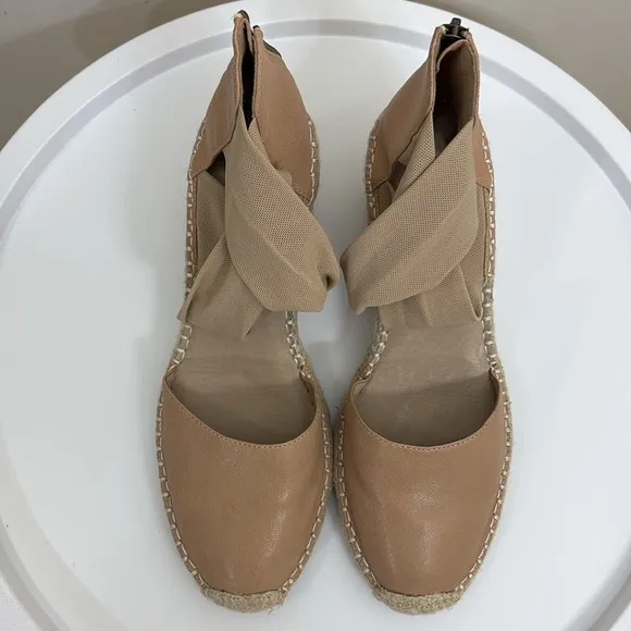 NWOB/NWOT Eileen Fisher Wallis Leather Wedge Espadrille Sandals Size 10