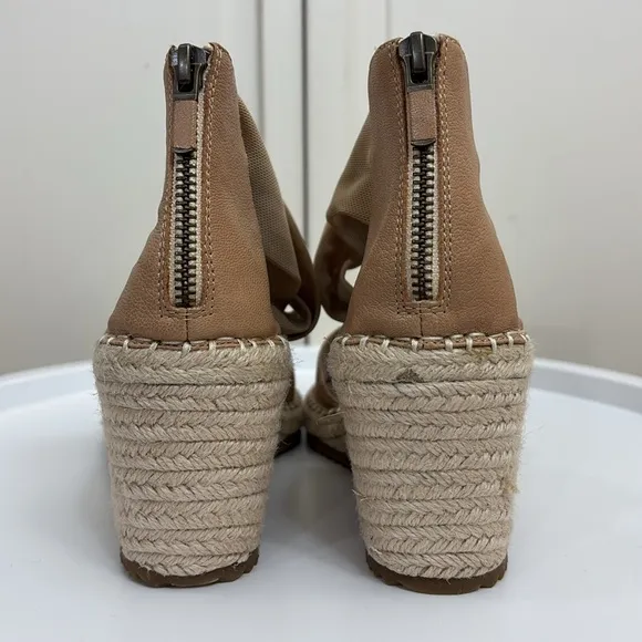 NWOB/NWOT Eileen Fisher Wallis Leather Wedge Espadrille Sandals Size 10