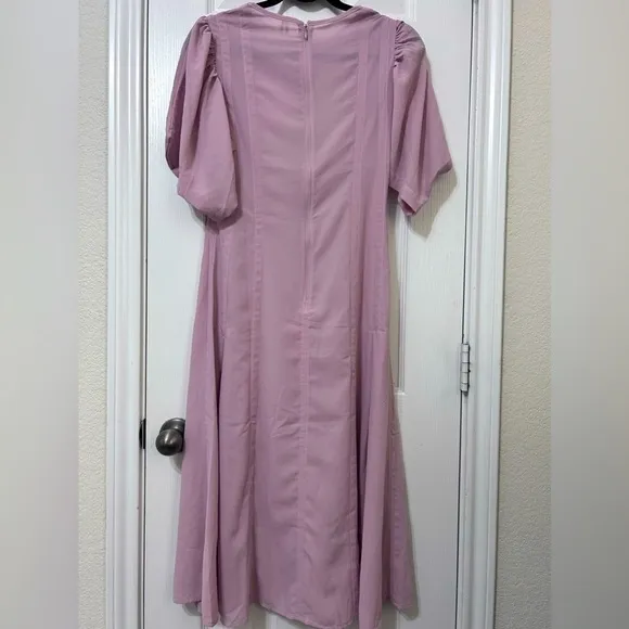 NWOT Anthropologie, Modern Sheer Midi Dress, Size 2 in Violet Ice
