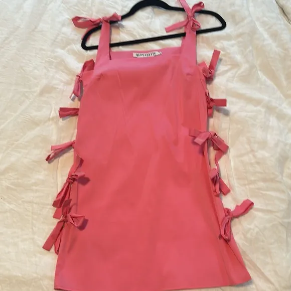 NWOT Bernadette Lisa Bow-embellished Pink Mini Dress Size 34/XS/2