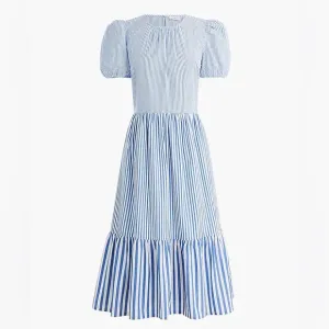 NWOT Classic J. Crew Blue and White Striped Dress