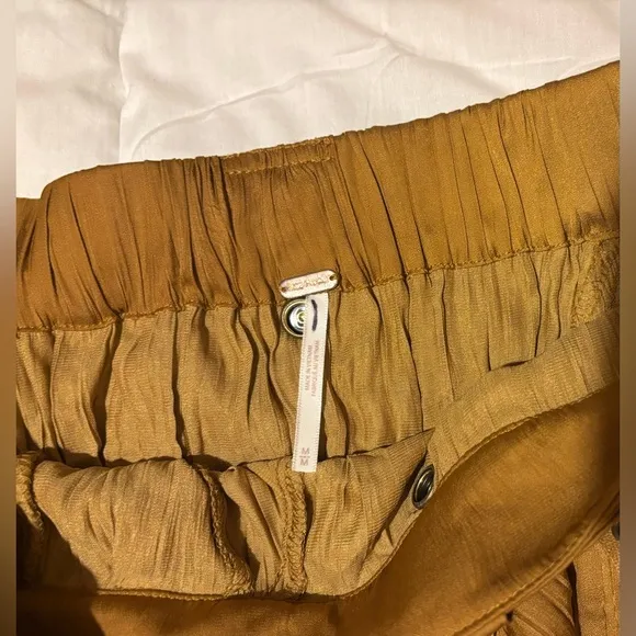 NWOT Free People Rue Mini Skirt, Golden Brown, Sz. Med