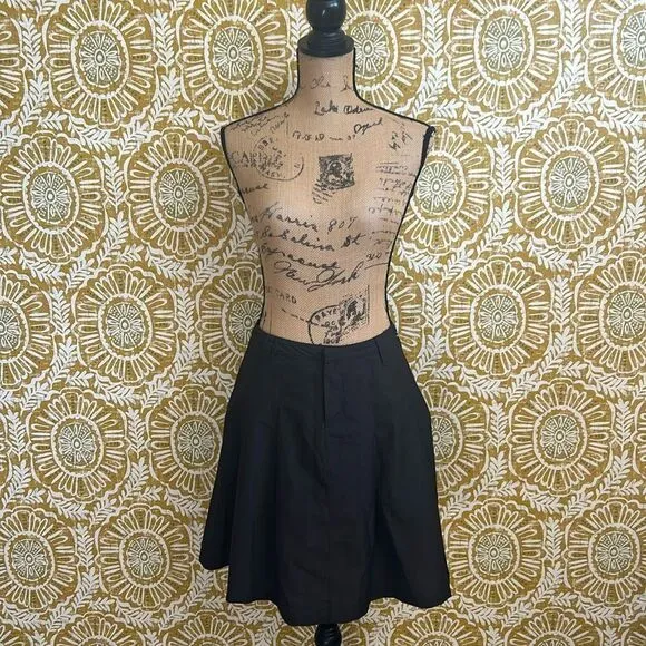 NWOT Free People Suiting Pleated Mini Skirt in Chocolate Combo size 0