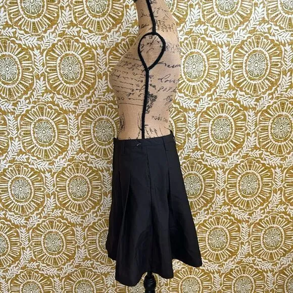 NWOT Free People Suiting Pleated Mini Skirt in Chocolate Combo size 0