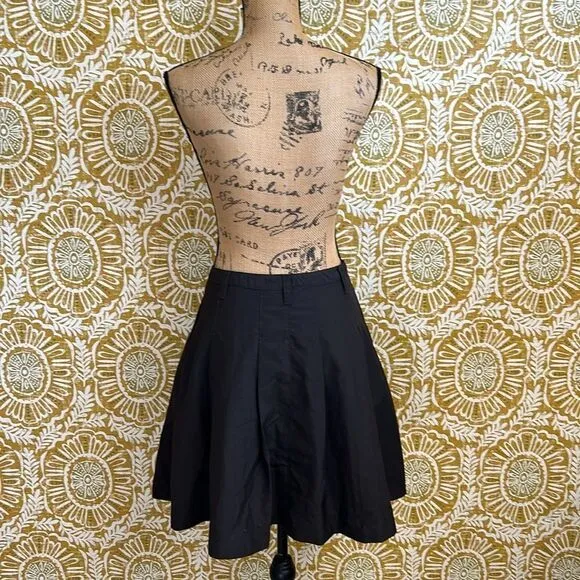 NWOT Free People Suiting Pleated Mini Skirt in Chocolate Combo size 0