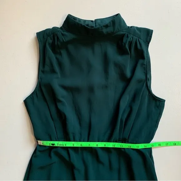 NWOT Lulus Size Large Emerald Classic Elegance Sleeveless Mock Neck Maxi Dress