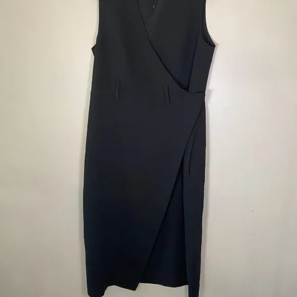NWOT Modern Citizen Black Jisoo Wrap Midi Dress Without Belt