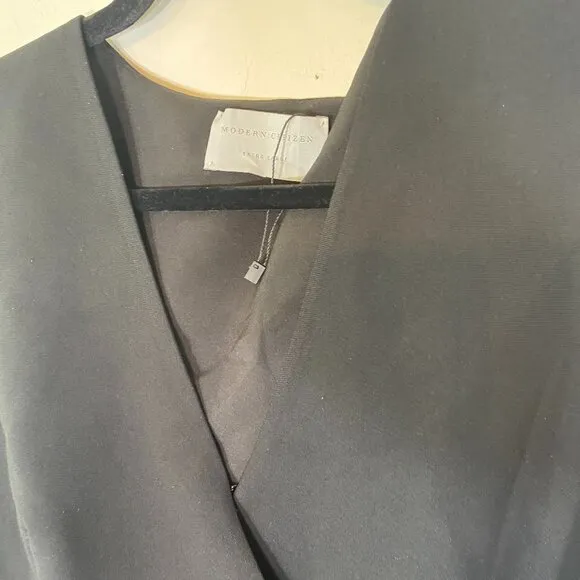 NWOT Modern Citizen Black Jisoo Wrap Midi Dress Without Belt