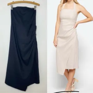 NWOT Modern Citizen Mira Square Neck Halter Midi Dress. In Black Size Medium