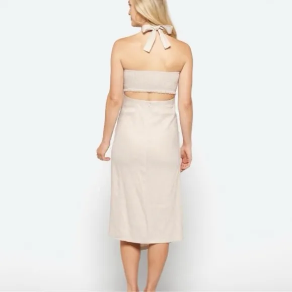 NWOT Modern Citizen Mira Square Neck Halter Midi Dress. In Black Size Medium