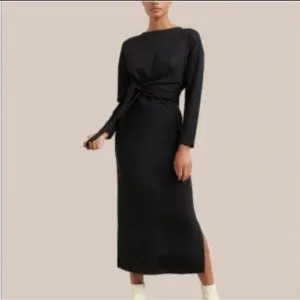 NWOT Modern Citizen Stitch Fix Fei Wrap Midi Dress in Black