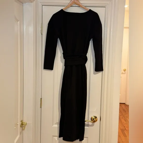 NWOT Modern Citizen Stitch Fix Fei Wrap Midi Dress in Black