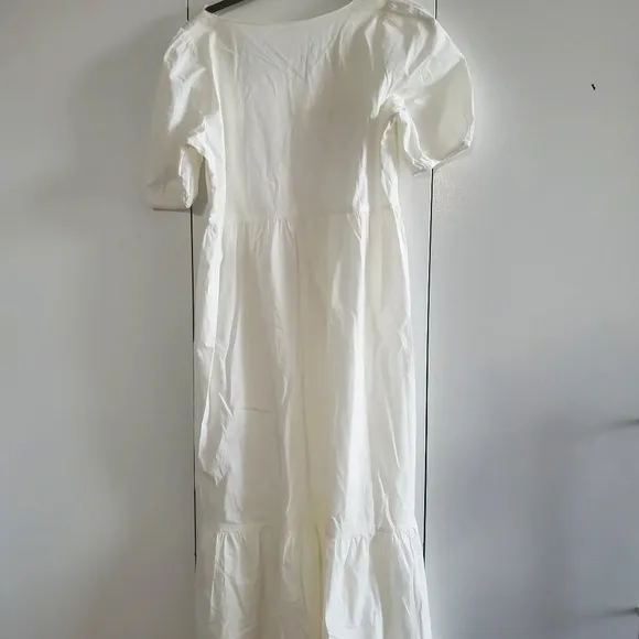 NWOT Modern Citizen White Long Ruffle Dress Size S