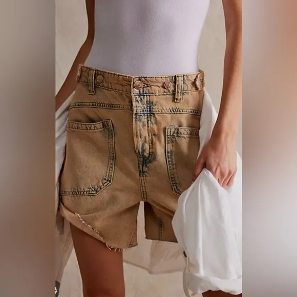 NWOT We The Free Palmer Shorts In Cowboy Khaki