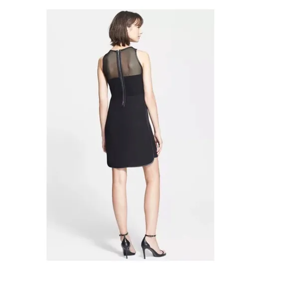 NWT $450 Rebecca‎ Taylor Modern Embellished Mesh Back Mod Dress [ SZ 2 ]