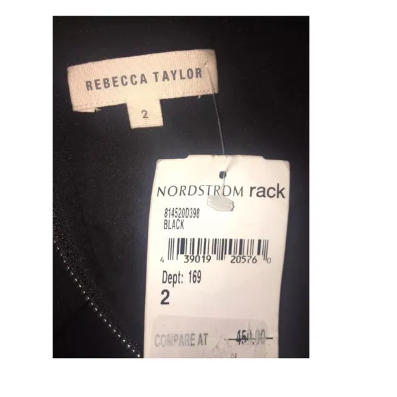 NWT $450 Rebecca‎ Taylor Modern Embellished Mesh Back Mod Dress [ SZ 2 ]