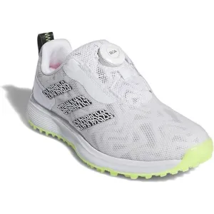 NWT Adidas Girls Spikeless Golf Shoes - White/Black/Lemon, Size 5 Kids