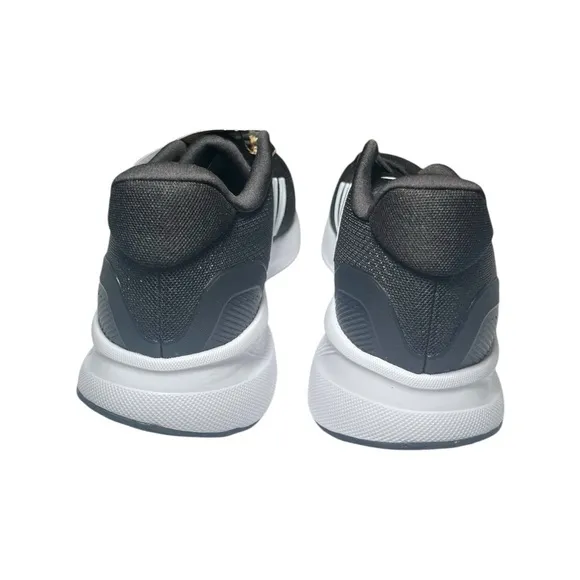 NWT adidas Men's Run Falcon 5 Sneaker, Black/White/Black, 10.5 W