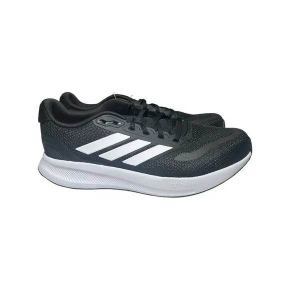 NWT adidas Men's Run Falcon 5 Sneaker, Black/White/Black, 10.5 W