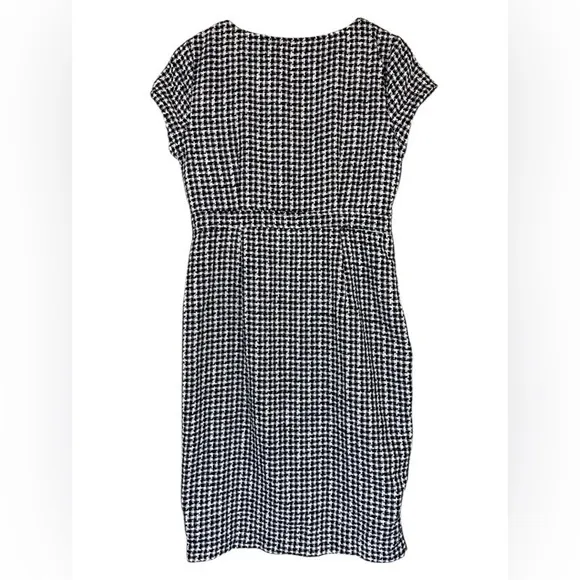 NWT Ann Taylor Gingham Tweed Button Front Sheath Dress Women’s Size 8