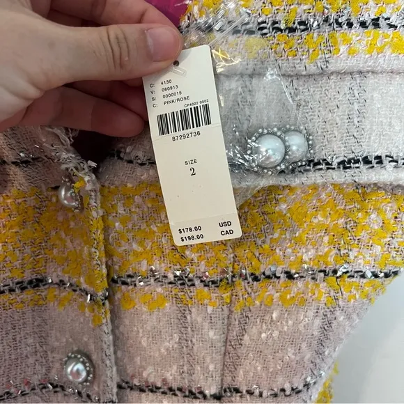 NWT ANTHROPOLOGIE- Maeve Sleeveless Tweed Mini Dress Colorful Classic