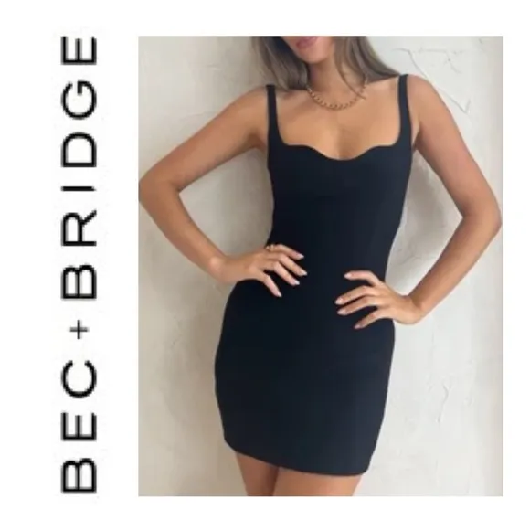 NWT Bec   Bridge Zoey Black Mini Dress