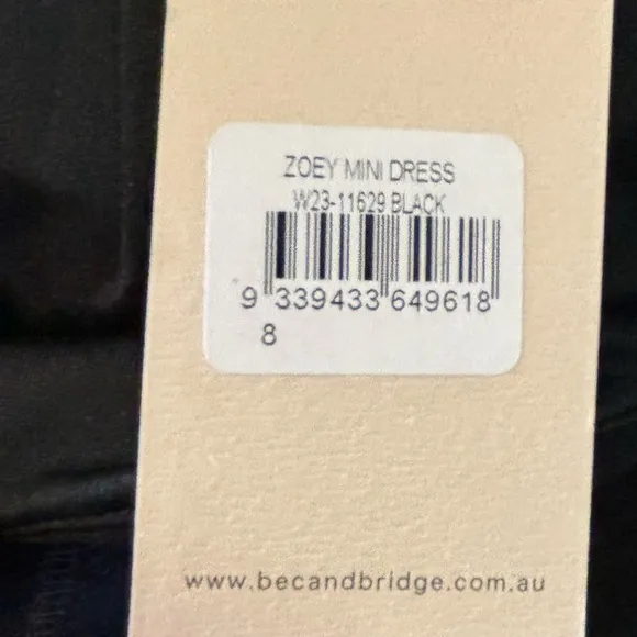 NWT Bec   Bridge Zoey Black Mini Dress