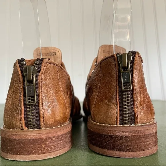 NWT Bed Stu LAS CRUCES Huarache Sandals in Teak Lux Rustic Leather *Mexico*