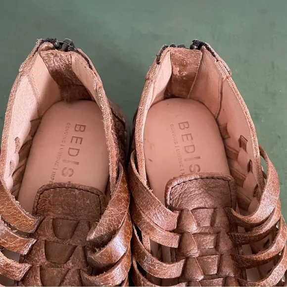 NWT Bed Stu LAS CRUCES Huarache Sandals in Teak Lux Rustic Leather *Mexico*
