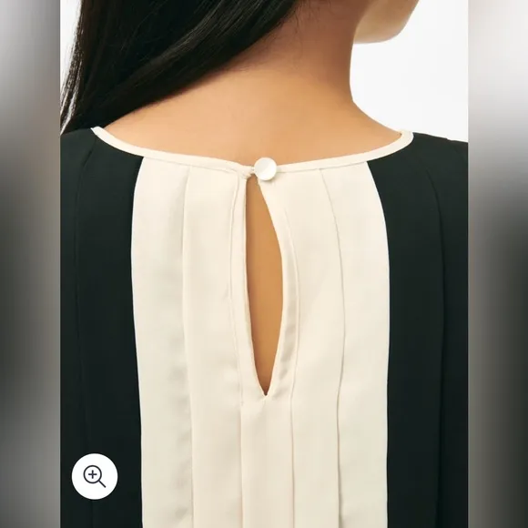 NWT BROOKS BROTHERS Elegant Black, White, and Green Sleeveless Dress, size 12