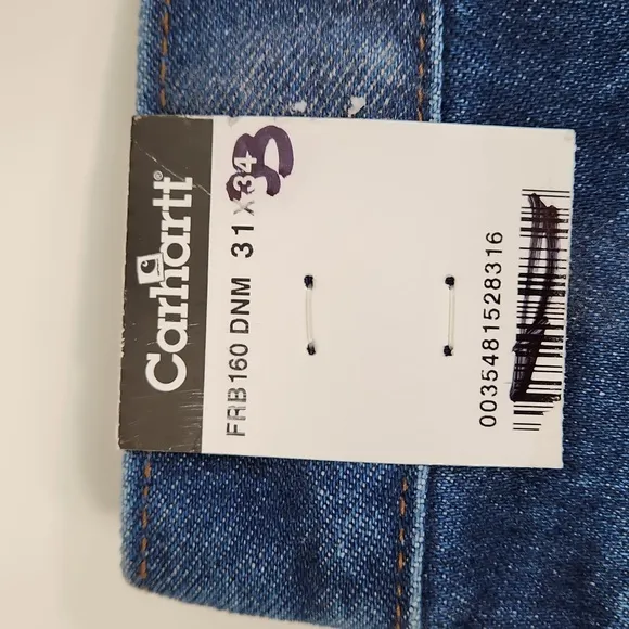 NWT CARHARTT 31×34 Flame Resistant Relaxed Fit Straight leg Jeans FLAWLESS