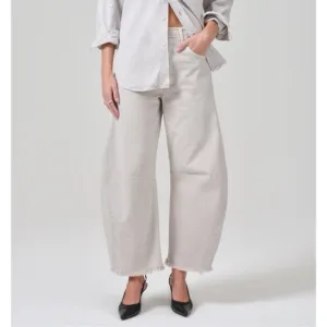 NWT Citizens of Humanity Horseshoe Jeans Barrel Denim Wide Leg in Comet Gray