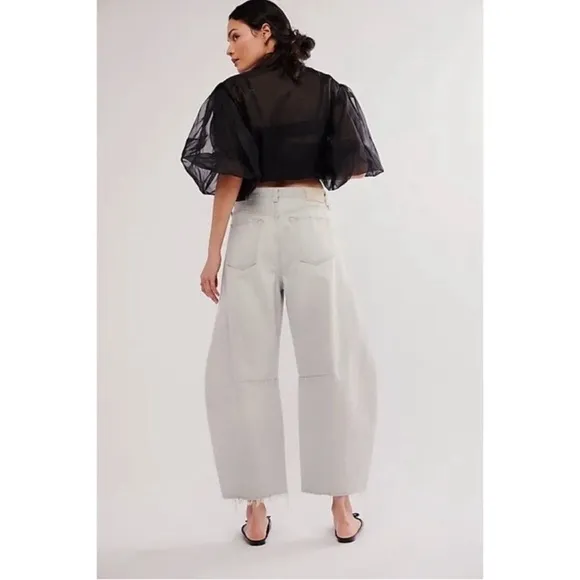NWT Citizens of Humanity Horseshoe Jeans Barrel Denim Wide Leg in Comet Gray