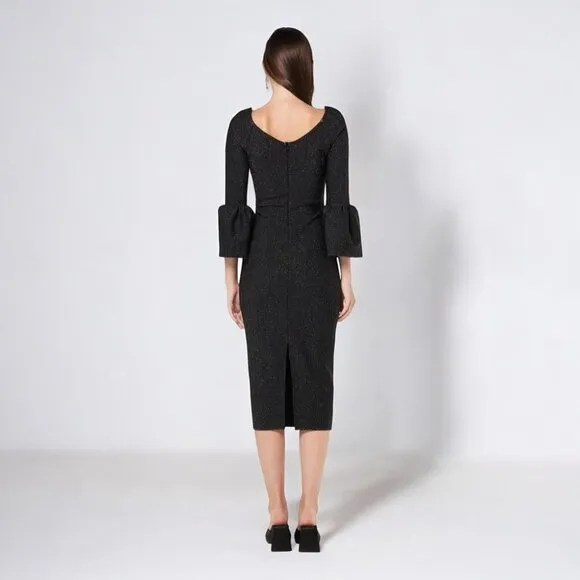 NWT Elliatt Maves Blacksilver Midi Dress