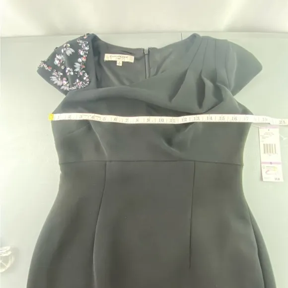 NWT Evan Picone LBD Modern Matters with sparkling shoulder rhinestones, 6
