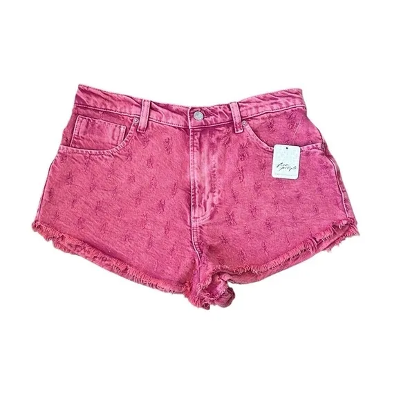 NWT Free People Mixed Emotions High Rise Short in Dragonfruit Sorbet