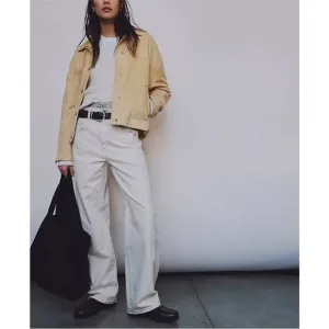 NWT Free People We the Free Aster Straight Leg Jeans - cream - 28S &amp; 31