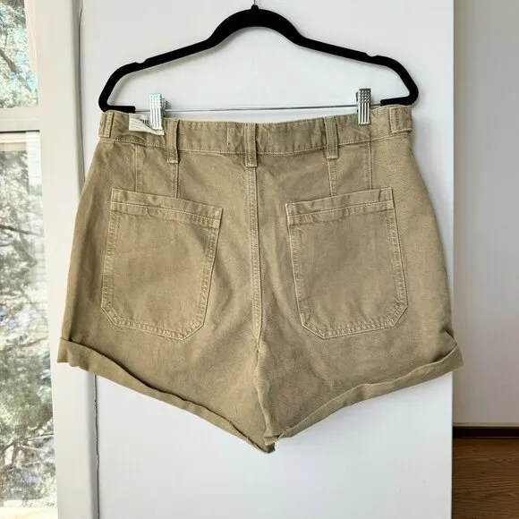NWT Free People We The Free Palmer Shorts Denim Jean in Savannah Khaki