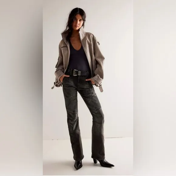 NWT Free People • We the Free • Vector Moto Jeans 30