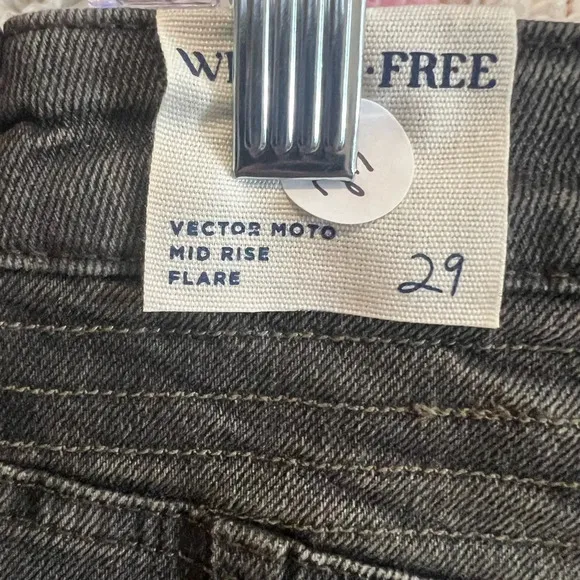 NWT Free People We The Free Vector Moto Mid Rise Flare Jeans, Various Sizes