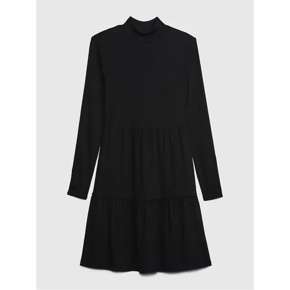 NWT GAP Modern Mockneck Tiered Mini Dress