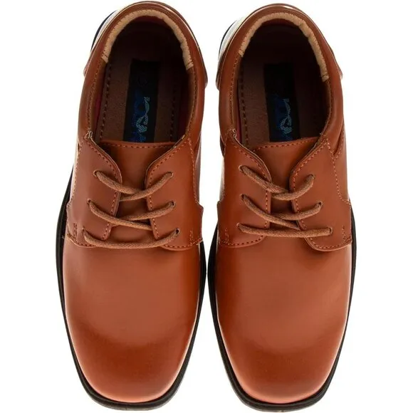 NWT Josmo Boys Dress Shoes Classic Lace-Up Oxford Formal Tan 2 Brown 6 Big Kid